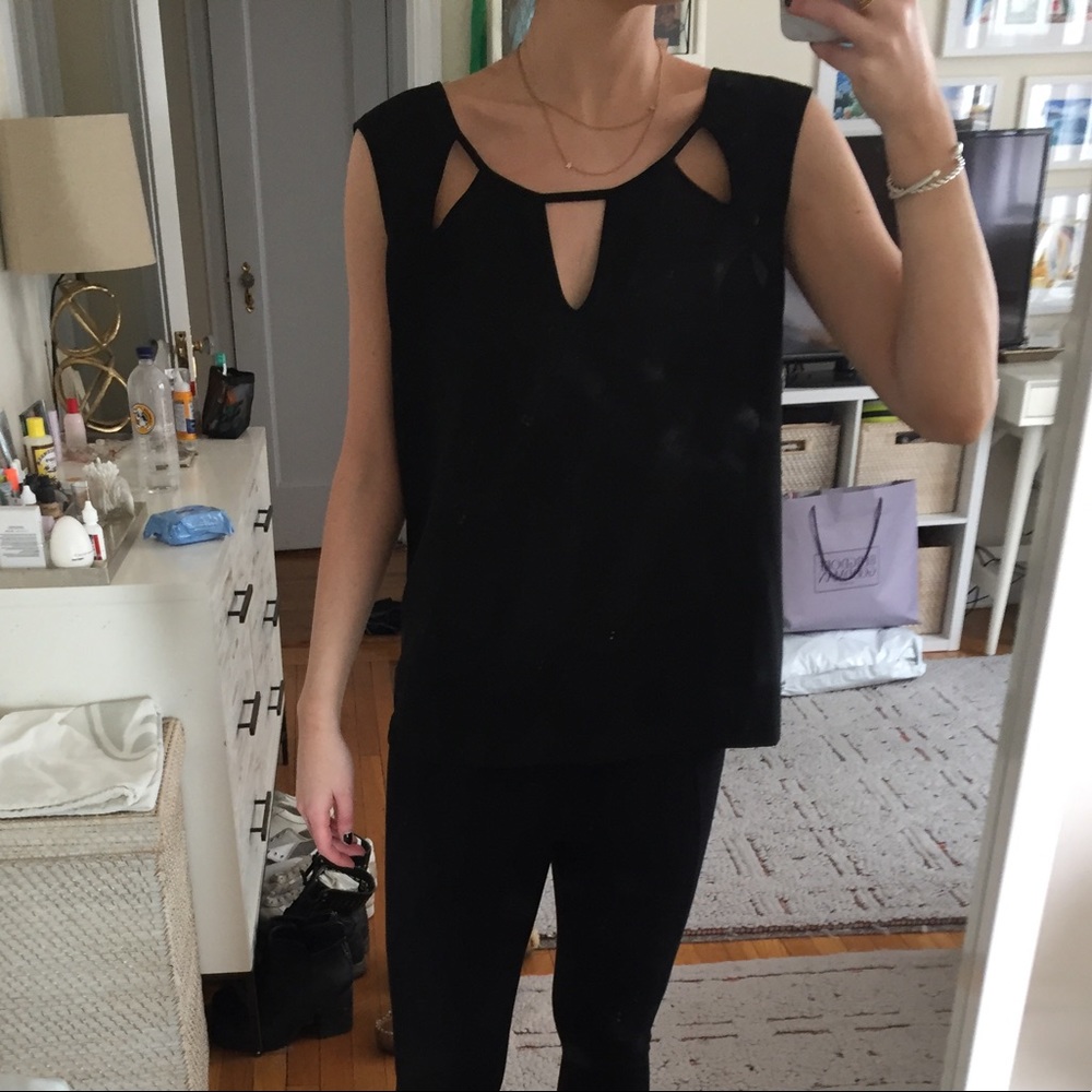 Black Silk Top - Madewell